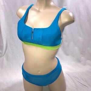 Recco Size Medium Brazilian Aqua High Rise Bikini Set. New With Tags